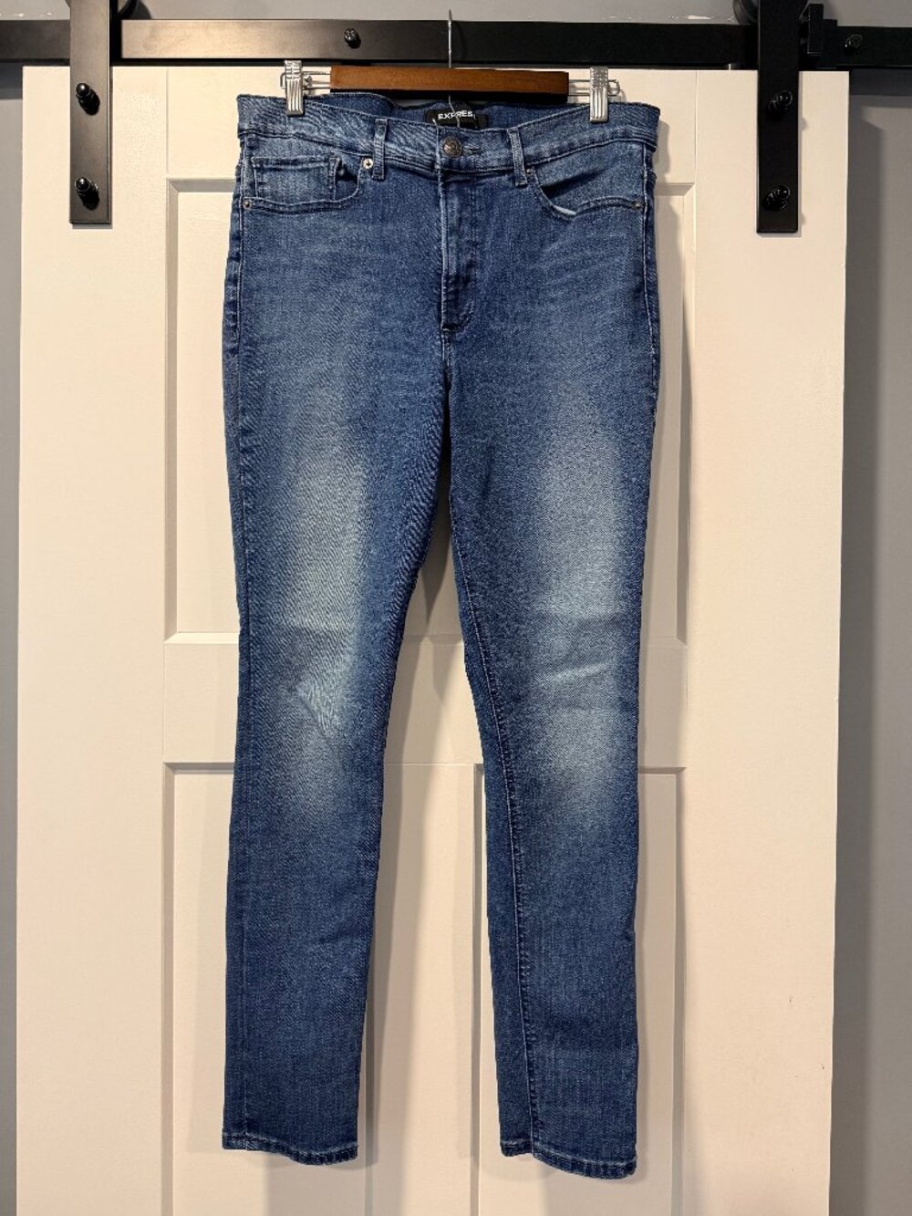 Express Denim Perfect High-Rise Legging Blue Jeans